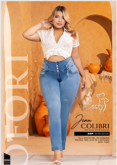 Colombian CURVY Jeans: COLIBRI