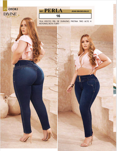Colombian CURVY Jeans: PERLA