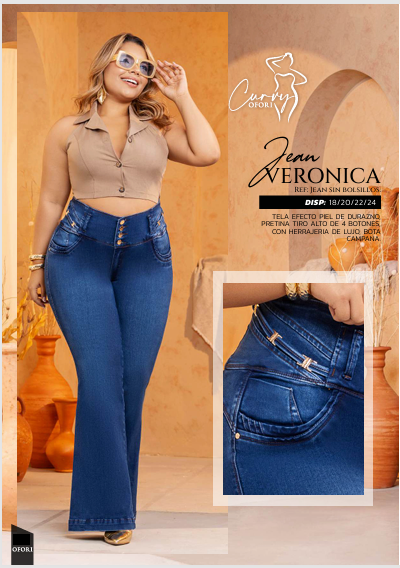 Colombian CURVY Jeans: VERONICA